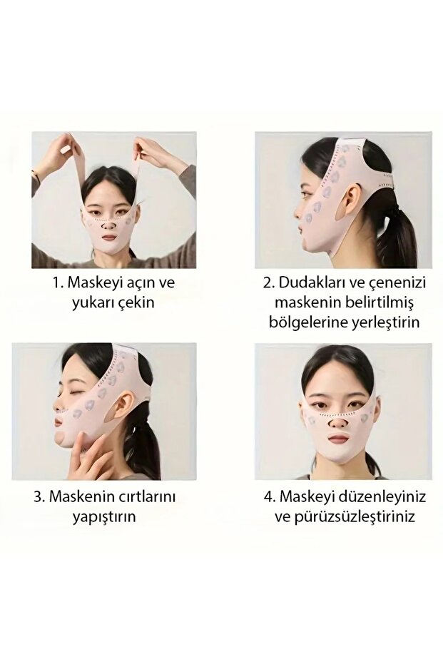 Uyku Yüz Ve Çene Germe Sıkılaştırma Cilt Sıkılaştırma Çift Çene Azaltma Bandı